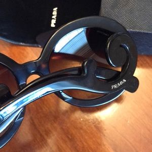 Prada Brown Round Sunglasses